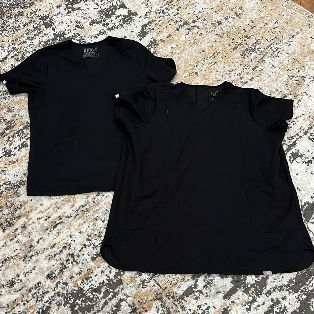 Figs Scrub Tops - Size Large - Used - Black - No Stains or Rips